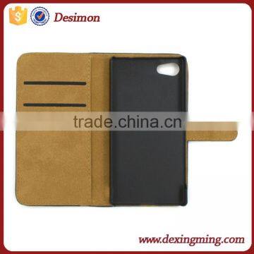 Luxury Wallet Stand Flip Case for Sony Z5 Compact Colorful Leather Phone Accessories Logo Cover Bags Custom photo-4