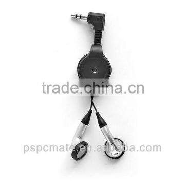 cheap retractable earphones with mic and OEM logo