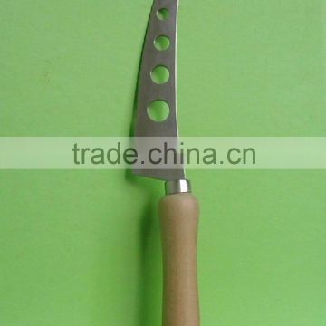 wooden handle cheese knife