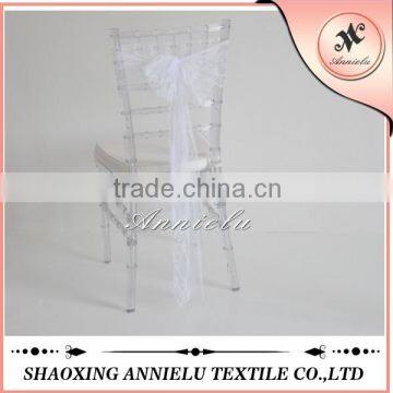 Cheap white lace chair sash for wedding