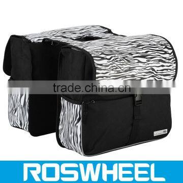 China manufacture flower pattern new city design bike rear pannier bag for bikes 14145-6 bicycle bag