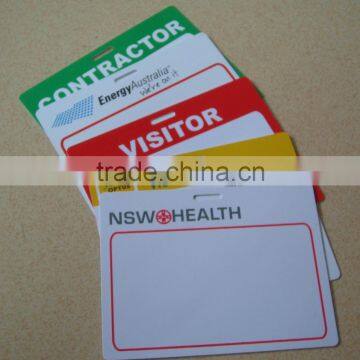 Custom Die Cut Big Size Plastic PVC Visitor Card