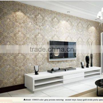 Beautiful Interior Decoration Classic Flower Wall Wallpaper