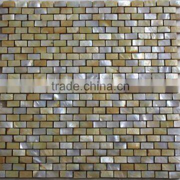 8mm Thickened yellowlip sea mother of pearl mosaic mounted on ceramic can mix with stone mosaic