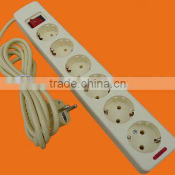 European Style 2 Way Power Extension Socket With Earth With Switch (E5002ES) photo-5