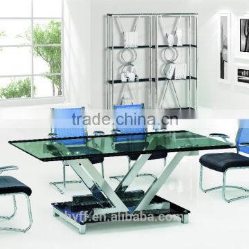 finely processed glass corner office desks