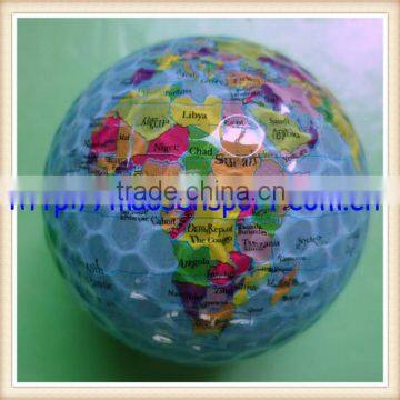 two piece gloabl map golf ball high quality outdoor or indoor golf ball