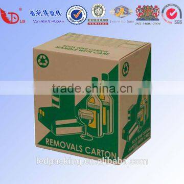 Green color wine carton box made in Shanghai