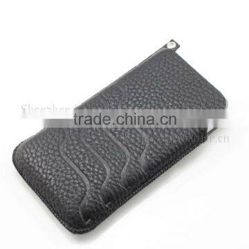 Simple PU Leather Mobile Phone Pouch