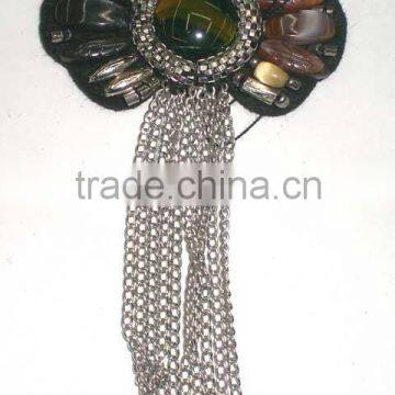 fabric costume brooch
