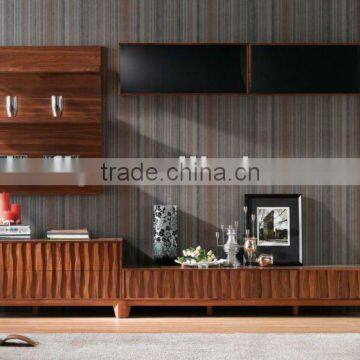 Modern solid wood living room wall unit