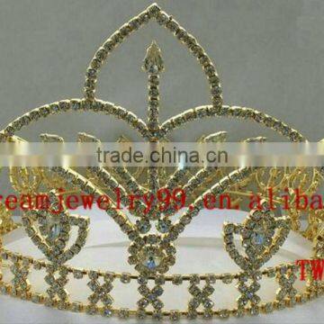 gold imperial rhinestone custom king crown