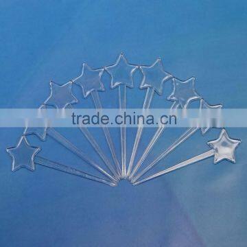 Guangzhou 3.3 inch Eco-friendly disposable transparent plastic star head fruit fork bulk production                        
                                                Quality Choice