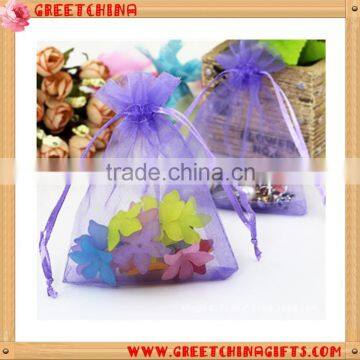 Eco-friendly Recyclable Drawstring Organza Cosmetic Bags