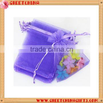 Eco-friendly Recyclable Drawstring Organza Cosmetic Bags
