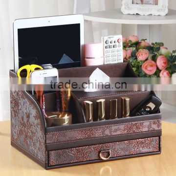 Creative household multifunctional leather bo fashion tea table with storage bo custom leather