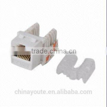 keystone Jack, cat 6 class E, UTP Type, 180punching direction, for connecting