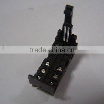 kontron pcb mouting double pole relay socket with plastic holder