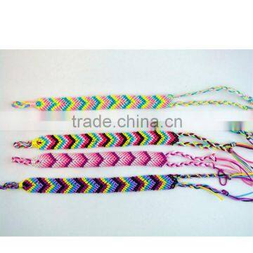 Promotion Gift Handmade 5colours Polyester Cord Braided Arrow Pattern Chram Friendship Bracelet photo-2