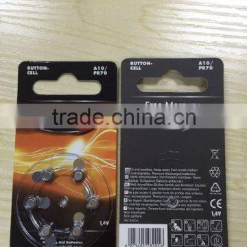 Mecury Free A13 A10 A312 A675 1.4v Zinc Air Battery Hearing Aid Battery PR70 1.4V photo-3