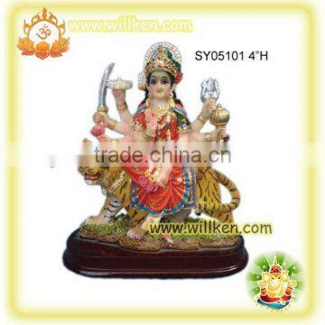 Polyresin Hindu God-Durga on Tiger