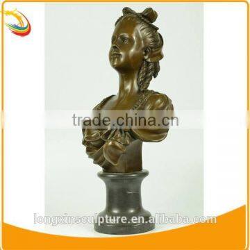 Indoor Decorative Human Female Marble Bust Sculpture for Sale