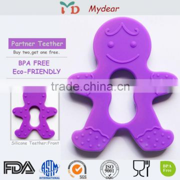 BPA Free Food Grade Custom FDA Approved Silicone Giraffe Teether