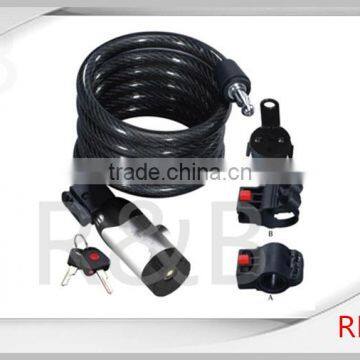 RL-2440 steel spiral cable lock with dust cover