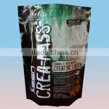 Resealable plastic standing up packaging bag for coffee