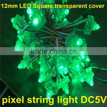12mm Transparent Cover Ws2801,ws2811 Led String 12mm Suqare Shape Rgb Led Pixel 50pcs a String photo-3