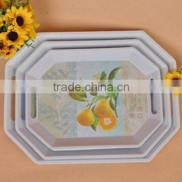 2015 L,M.S size fasional melamine tray,Food safe tray