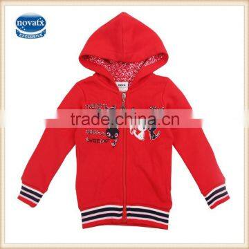 18M-6Y (F3429) nova baby clothing high quality baby girl hoodies with zipper child winter coat