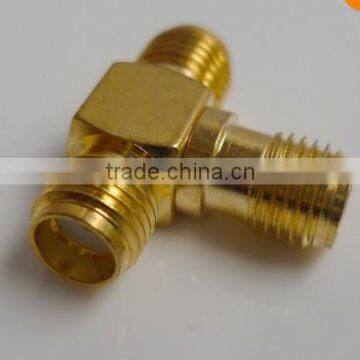 rf adapter SMA female to SMA female to SMA female T type1