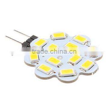 G4 3W 12x5630 SMD 240-270LM 3000-3500K Warm White Light Lotus Shaped LED Spot Bulb (12V)