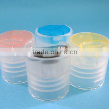 Transparent plastic disc top cap, colourful press-on PP caps,bottle caps/lids