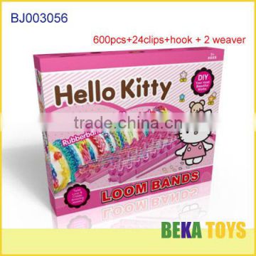 Lovely pink box diy rubber loom bands make crazy loom bracelet for girls