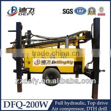 Water wells digging diesel engine drilling machine