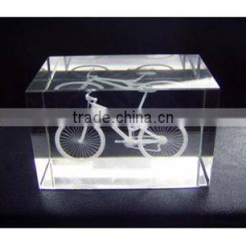 Custom 3D laser engraved Crystal blank, custom crystal blank