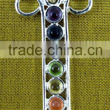 U Long Chakra Metal Pendant