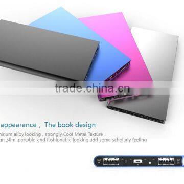 High-end quality Book design 8000mah portable battery charger