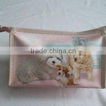 cute carton design cosmetic bag with zipper