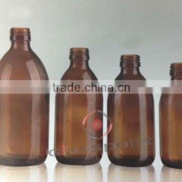 Germany amber glass bottle for syrup DIN28, 250ml amber bottle wholesale, factory