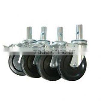 Rubber material scaffolding caster wheel