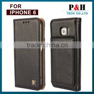 Ultra Thin Book Stand Wallet Genuine Leather Case for IPhone 6 4.7 Inch photo-6