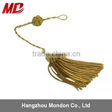 6 Sided Black Velvet Doctoral Tam With Golen Bullion Two Button Tassel photo-2