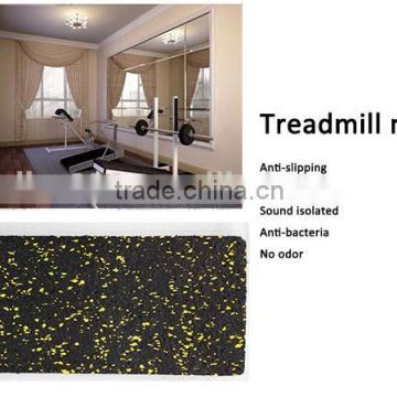 Treadmill mat for fitness center, anti-vibration, sound isolating, anti-slipping, non-odor, anti-bacteria