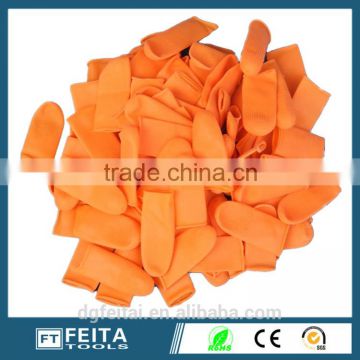 Orange Anti-slip ESD Rubber Latex Power Free Finger Cots