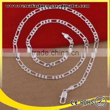 necklace chains wholesale plain cheap silver plated necklace chains