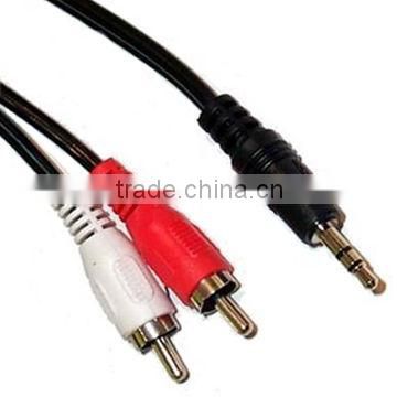 3.5mm plug to 2RCA cable