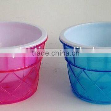 bpa free plastic ice cream bowl with spoon set multi colors